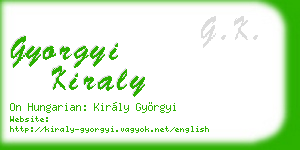 gyorgyi kiraly business card