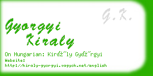 gyorgyi kiraly business card